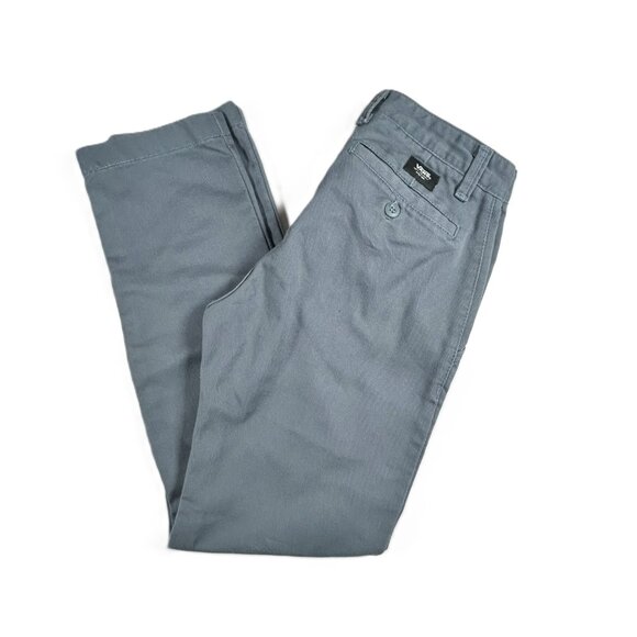 2 Pairs Vans Boys Chinos Blue/Steel Grey Size 27 - Picture 2 of 14